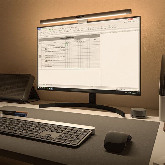 image-Display Screen Hanging Light Bedroom Dormitory Desk Eye Protection Table Lamp RGB Color