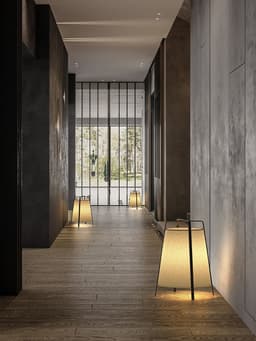 image-Japanese Wabi-sabi Floor Lamp New Chinese Style Modern Simple Living Room