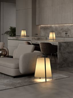 image-Japanese Wabi-sabi Floor Lamp New Chinese Style Modern Simple Living Room