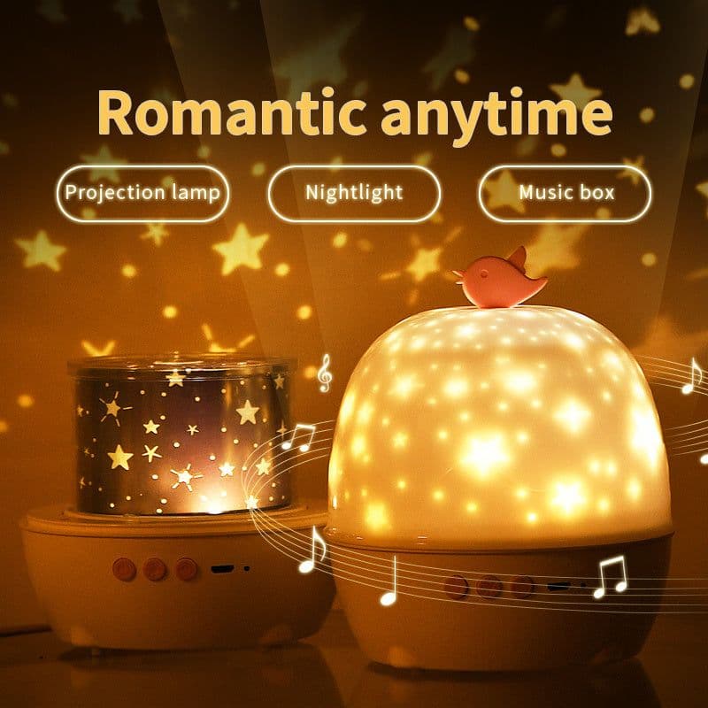 image-Projection Lamp 6 Kinds Of Projection Patterns Bluetooth Sound Lamp LED Night Lamp Indoor Atmosphere Lamp Birthday Gift
