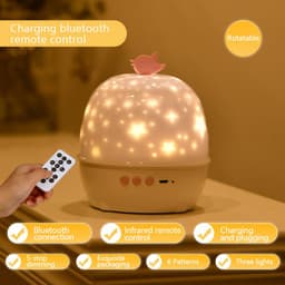 image-Projection Lamp 6 Kinds Of Projection Patterns Bluetooth Sound Lamp LED Night Lamp Indoor Atmosphere Lamp Birthday Gift
