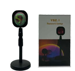 image-Rechargeable Rainbow Projection Lamp Sunset Lamp Projection Atmosphere Sunset Lamp