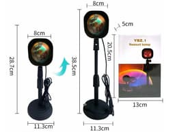 image-Rechargeable Rainbow Projection Lamp Sunset Lamp Projection Atmosphere Sunset Lamp