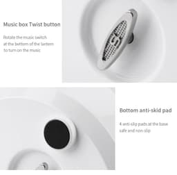 image-Portable Night Lamp Rechargeable Battery Intelligent Table Lamp Timing Switch Bedroom Bedside Warm Light Creative Eight-tone Box Lamp