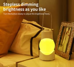 image-Portable Night Lamp Rechargeable Battery Intelligent Table Lamp Timing Switch Bedroom Bedside Warm Light Creative Eight-tone Box Lamp