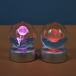 image-Starry Galaxy Series Crystal Ball Luminous 3D Carved Glass Inside
