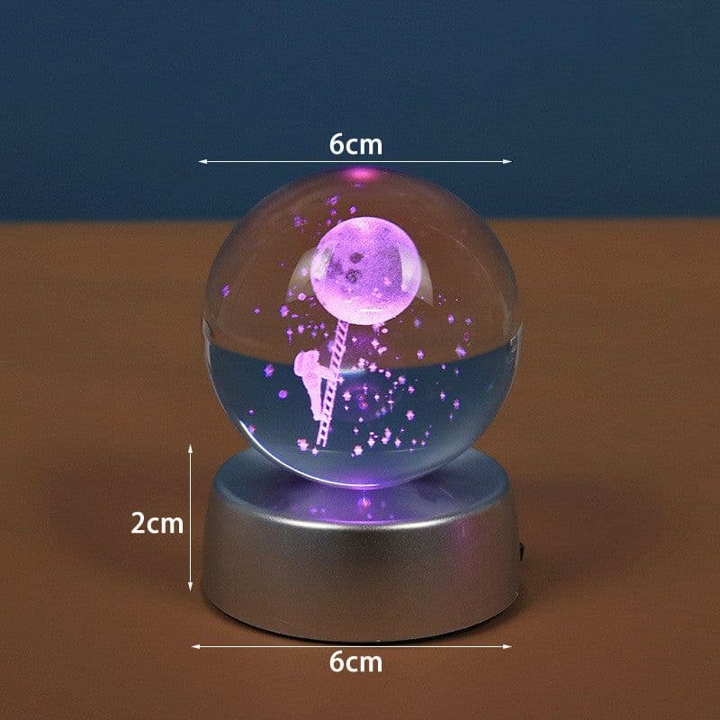 image-Starry Galaxy Series Crystal Ball Luminous 3D Carved Glass Inside