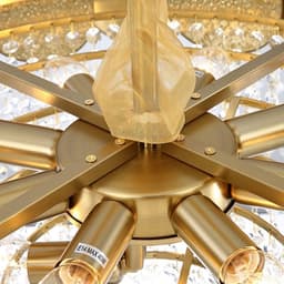 image-Stainless Steel Living Room Ceiling Crystal Chandelier