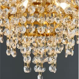 image-Stainless Steel Living Room Ceiling Crystal Chandelier
