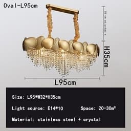 image-Stainless Steel Living Room Ceiling Crystal Chandelier