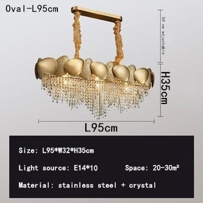 image-Stainless Steel Living Room Ceiling Crystal Chandelier