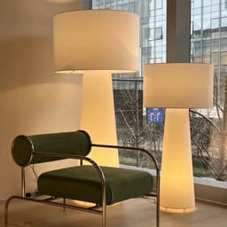 image-Floor Lamp Living Room Bedroom Study Art Large Decoration Fabric Lighting
