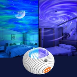 image-2023 New Double Effect Northern Lights Projector Lamp Milky Way Atmosphere Lamp Starry Sky Lamp White Noise Projector Lamp With Rometes