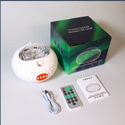image-2023 New Double Effect Northern Lights Projector Lamp Milky Way Atmosphere Lamp Starry Sky Lamp White Noise Projector Lamp With Rometes