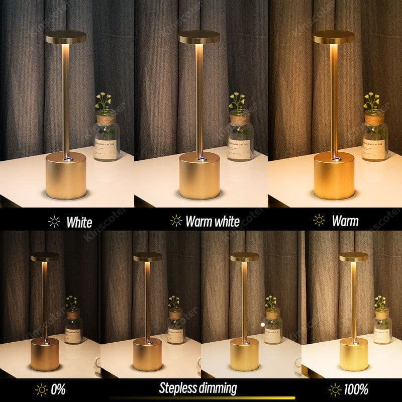 image-Cordless Rechargeable Touch Control LED Night Light Table Lamp Modern Bedside LED USB Desk Atmosphe Lamp