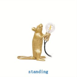 image-Creative Nordic Resin Mouse Table Lamp Desk LED Night Lights Small Mini Rat Desk Lamps