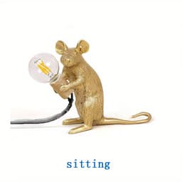 image-Creative Nordic Resin Mouse Table Lamp Desk LED Night Lights Small Mini Rat Desk Lamps