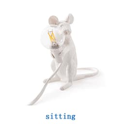 image-Creative Nordic Resin Mouse Table Lamp Desk LED Night Lights Small Mini Rat Desk Lamps