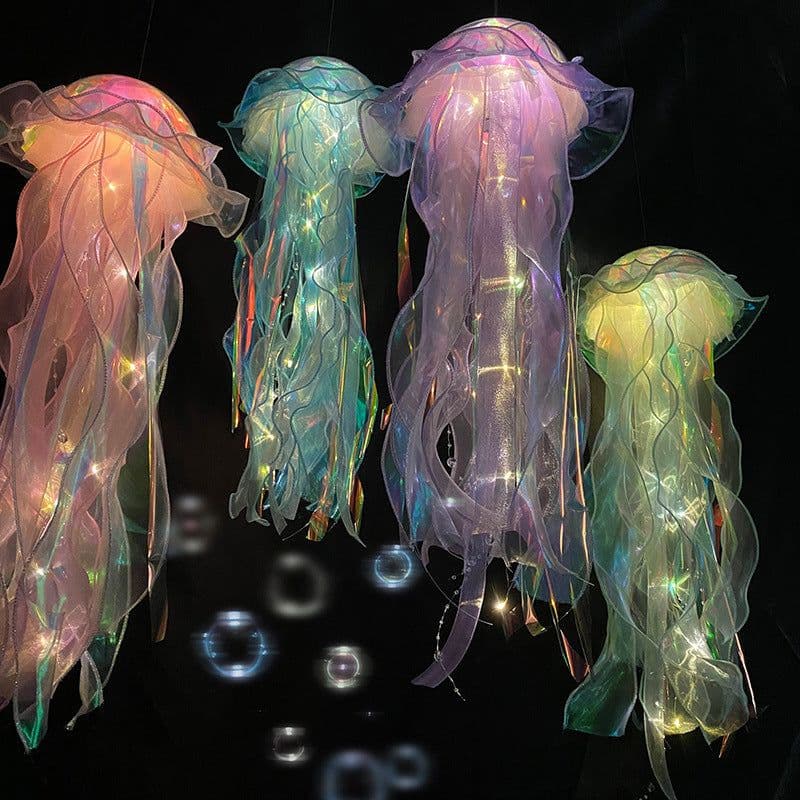 image-The Girl's Room Is Decorated With Jellyfish Lamps