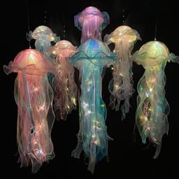 image-The Girl's Room Is Decorated With Jellyfish Lamps