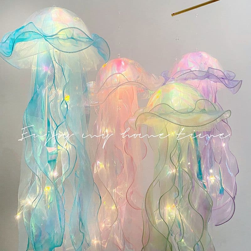 image-The Girl's Room Is Decorated With Jellyfish Lamps
