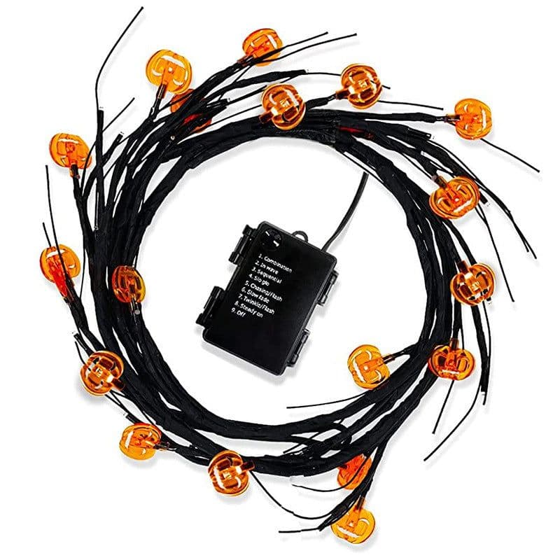 image-Halloween LED Willow Vine String Light Cool Cartoon Bat Pumpkin Decoration For Indoor Outdoor Party House Decor