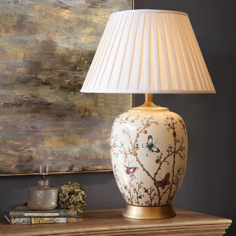 image-American Ceramic Table European Bedroom Bedside Lamp