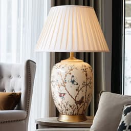 image-American Ceramic Table European Bedroom Bedside Lamp
