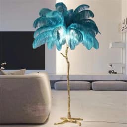 image-Decorative Resin Feather Floor Lamp For Living Room And Bedroom