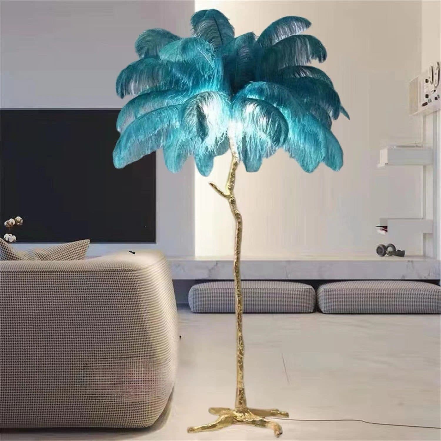 image-Decorative Resin Feather Floor Lamp For Living Room And Bedroom