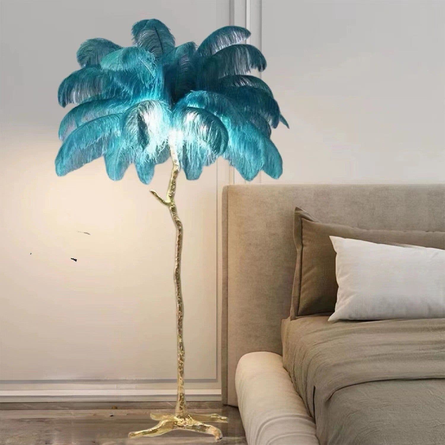 image-Decorative Resin Feather Floor Lamp For Living Room And Bedroom