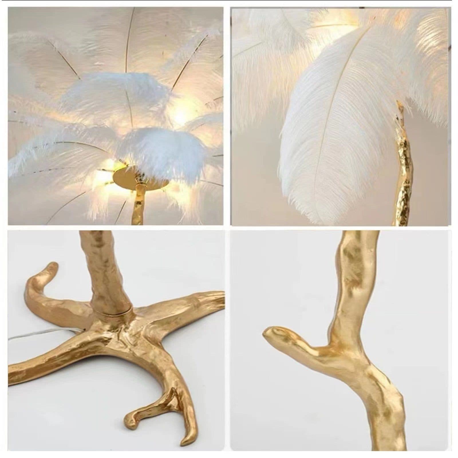 image-Decorative Resin Feather Floor Lamp For Living Room And Bedroom