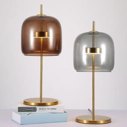 image-Modern Bedside LED Glass Lamp