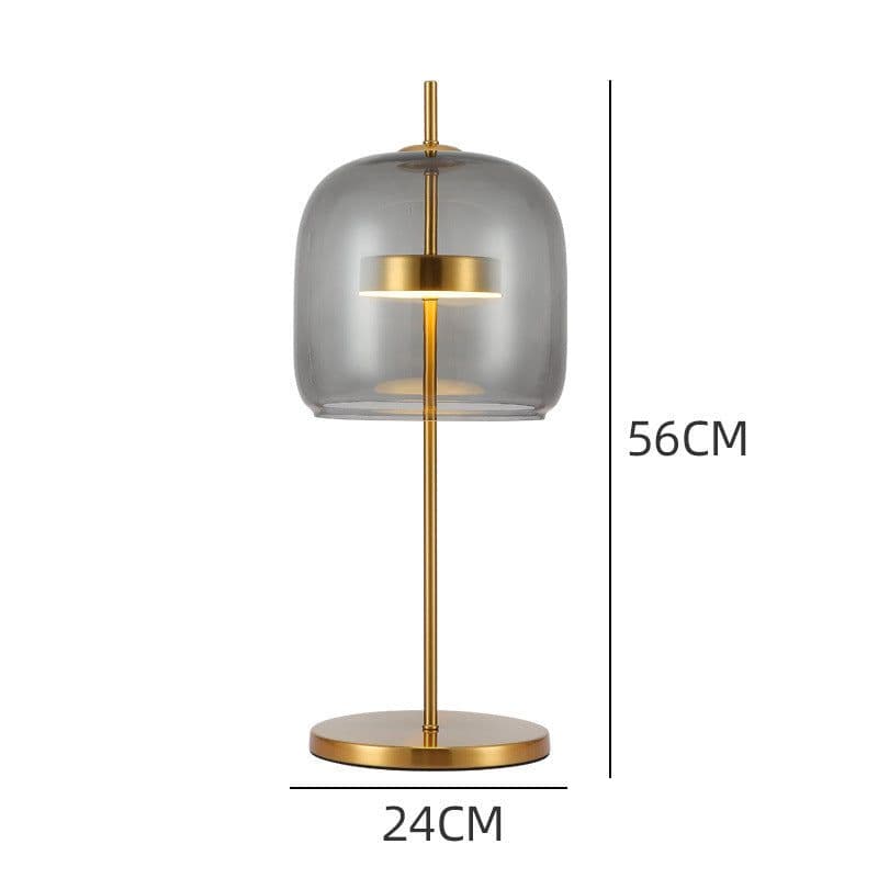 image-Modern Bedside LED Glass Lamp