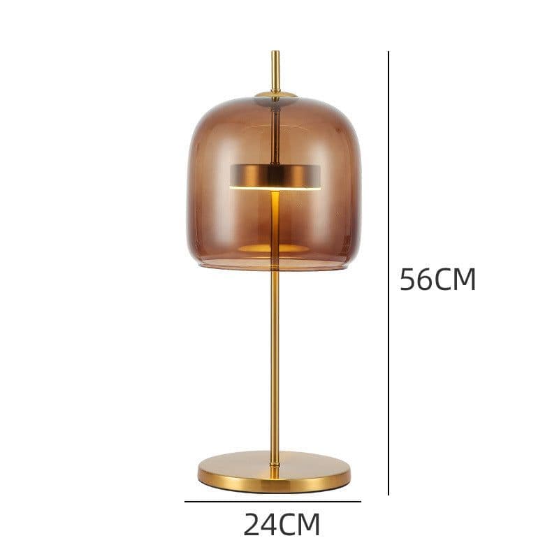 image-Modern Bedside LED Glass Lamp