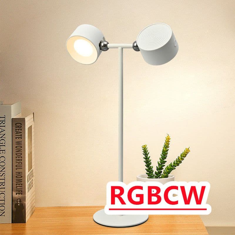 image-Magnetic Touchable LED USB Rechargeable Table Lamp 360 Rotate Cordless Remote Control Desk Lights Home Bedroom Wall Night Lamp