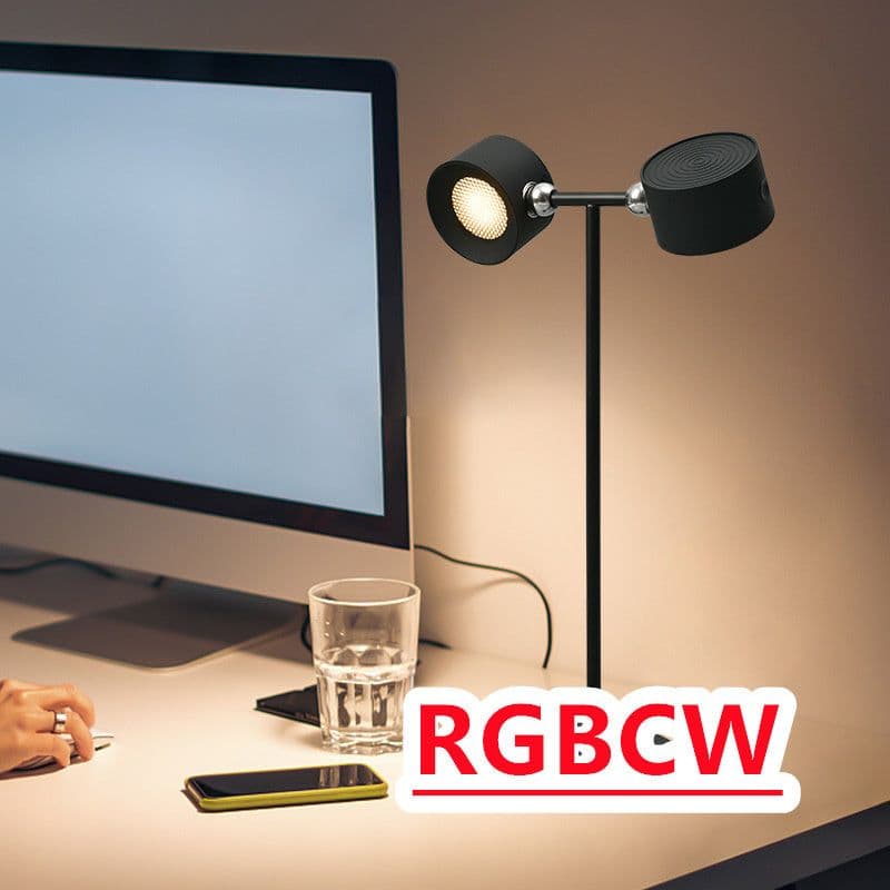 image-Magnetic Touchable LED USB Rechargeable Table Lamp 360 Rotate Cordless Remote Control Desk Lights Home Bedroom Wall Night Lamp