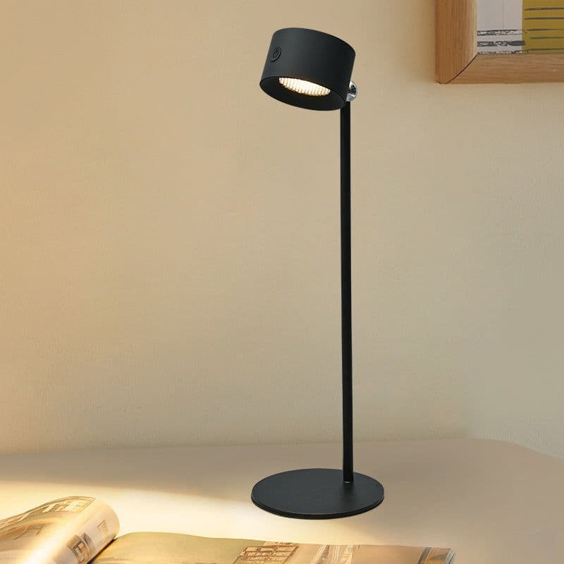 image-Magnetic Touchable LED USB Rechargeable Table Lamp 360 Rotate Cordless Remote Control Desk Lights Home Bedroom Wall Night Lamp