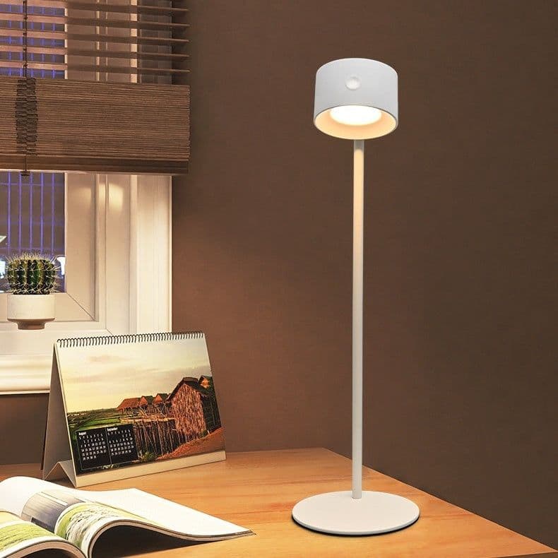 image-Magnetic Touchable LED USB Rechargeable Table Lamp 360 Rotate Cordless Remote Control Desk Lights Home Bedroom Wall Night Lamp