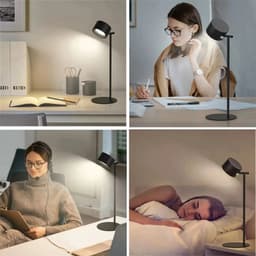 image-Magnetic Touchable LED USB Rechargeable Table Lamp 360 Rotate Cordless Remote Control Desk Lights Home Bedroom Wall Night Lamp