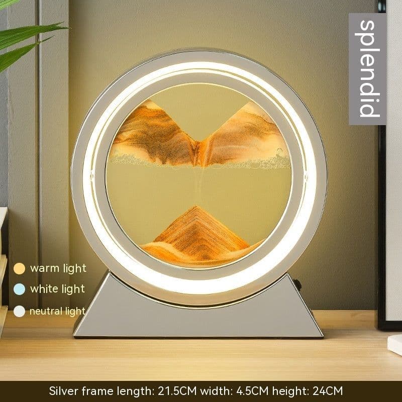 image-Quicksand Painting Hourglass Decoration Small Night Lamp Atmosphere Gift