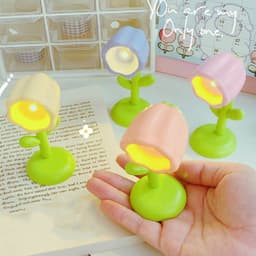 image-Creative Mini Magnetic Small Night Lamp Flowers Home Decor