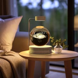 image-Crystal Ball Cosmic Dinosaur Indoor Night Light USB Power Warm Bedside Light Birthday Gift Night Lamp