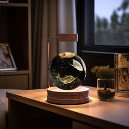 image-Crystal Ball Cosmic Dinosaur Indoor Night Light USB Power Warm Bedside Light Birthday Gift Night Lamp