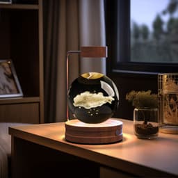 image-Crystal Ball Cosmic Dinosaur Indoor Night Light USB Power Warm Bedside Light Birthday Gift Night Lamp