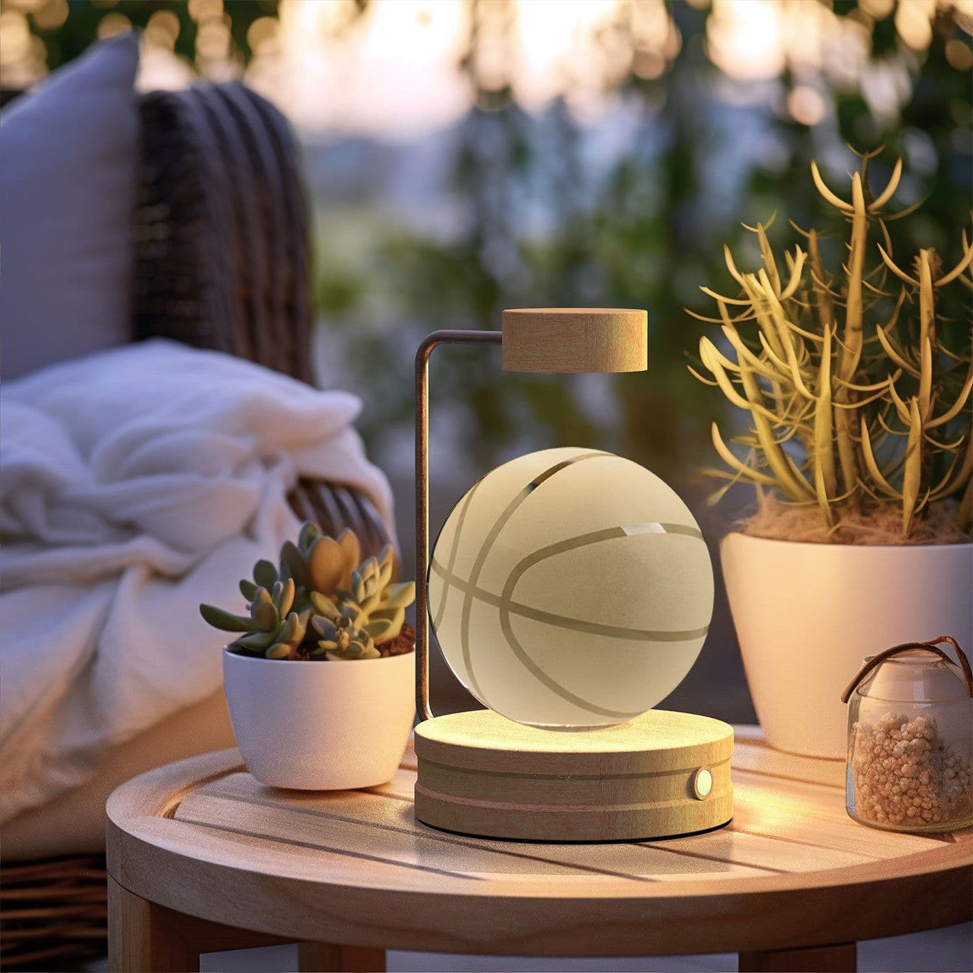 image-Crystal Ball Cosmic Dinosaur Indoor Night Light USB Power Warm Bedside Light Birthday Gift Night Lamp