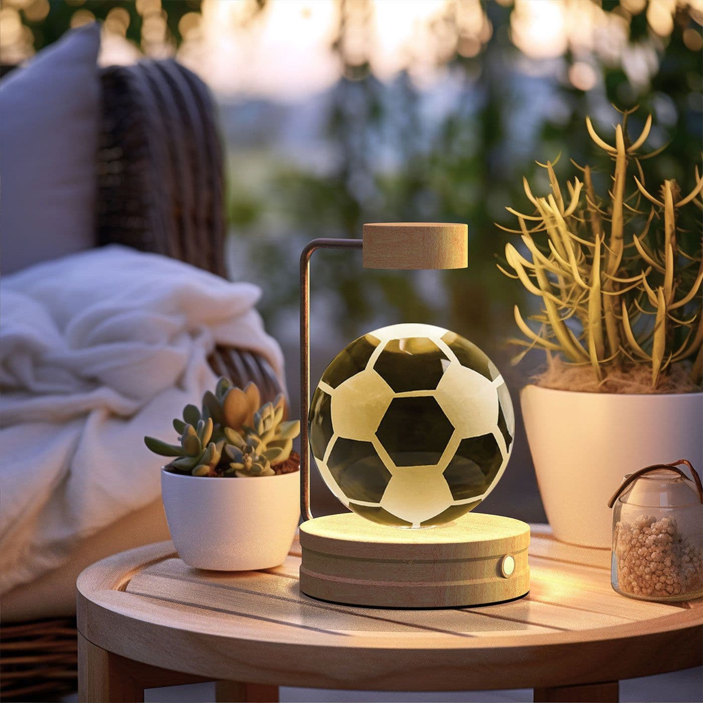 image-Crystal Ball Cosmic Dinosaur Indoor Night Light USB Power Warm Bedside Light Birthday Gift Night Lamp