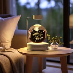 image-Crystal Ball Cosmic Dinosaur Indoor Night Light USB Power Warm Bedside Light Birthday Gift Night Lamp