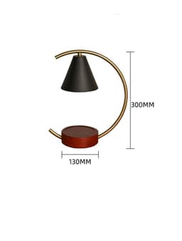 image-Wooden Base Fused Candle Lamp Bedroom
