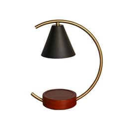 image-Wooden Base Fused Candle Lamp Bedroom